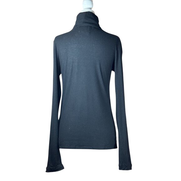 Loulou Studio Gallinara Top in Black X-Small New Womens Long Sleeve Turtleneck - Picture 6 of 15